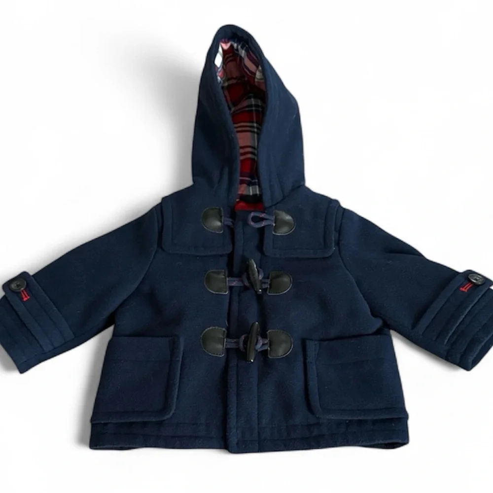 Baby Gap Kids Boys Girls Toggle Navy‎ Coat Hood 0-6 Months